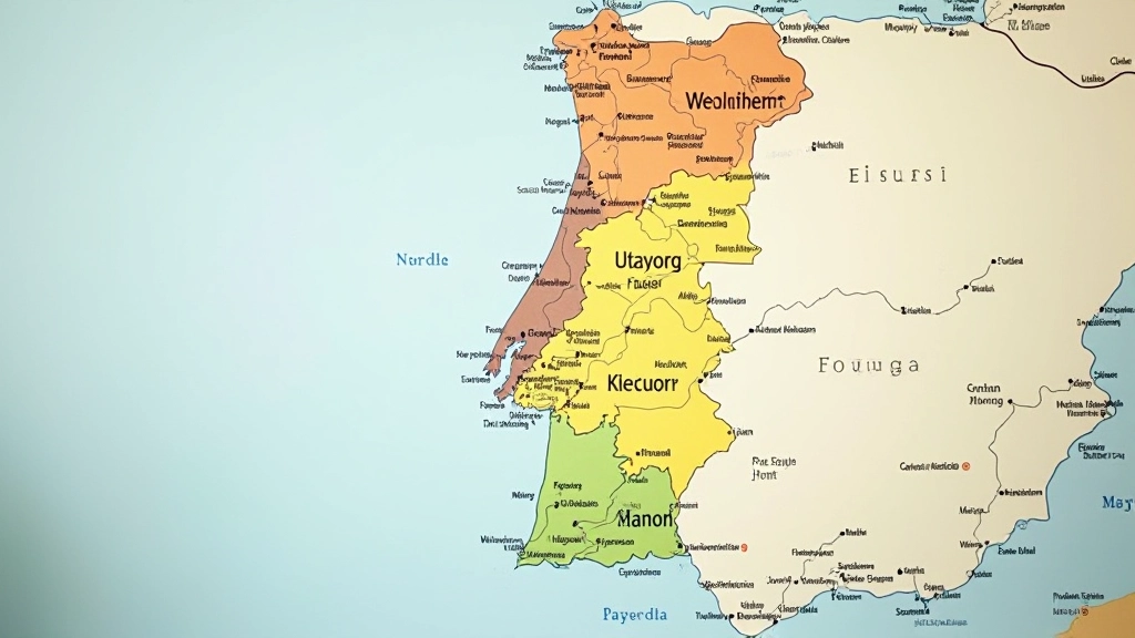 Mapa de Portugal mostrando as três regiões climáticas principais com cores diferentes para norte, centro e sul